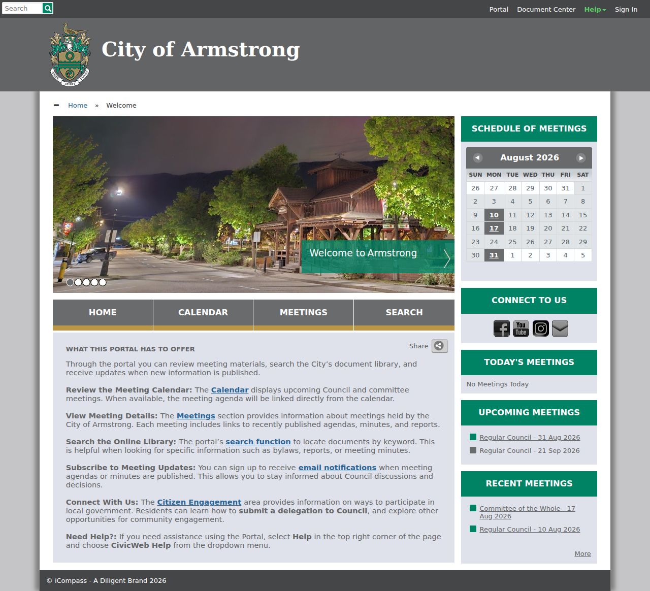 Armstrong court docket distinction from the official CivicWeb meeting and document portal
