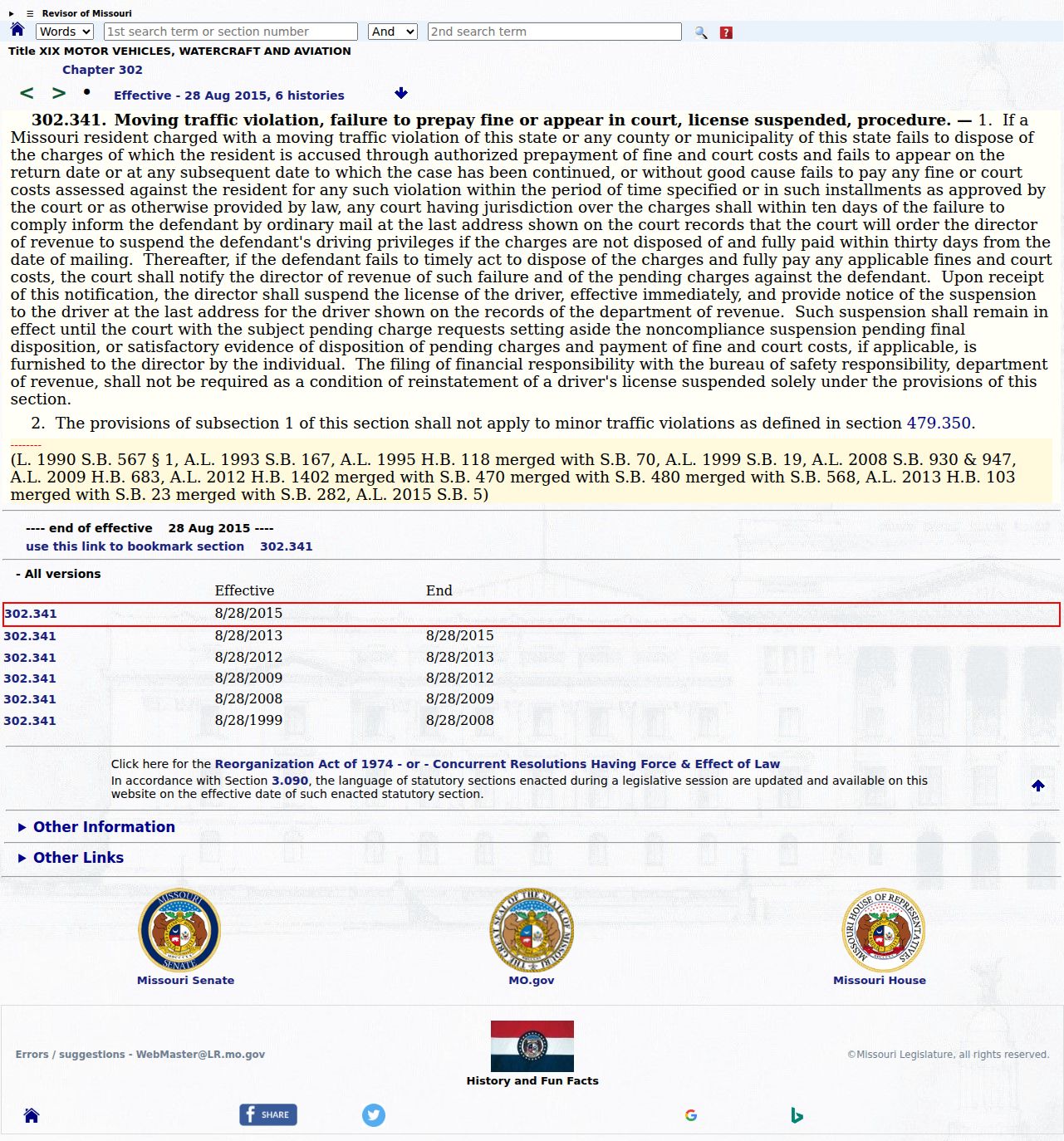 Armstrong court docket traffic citation consequence context under Missouri law