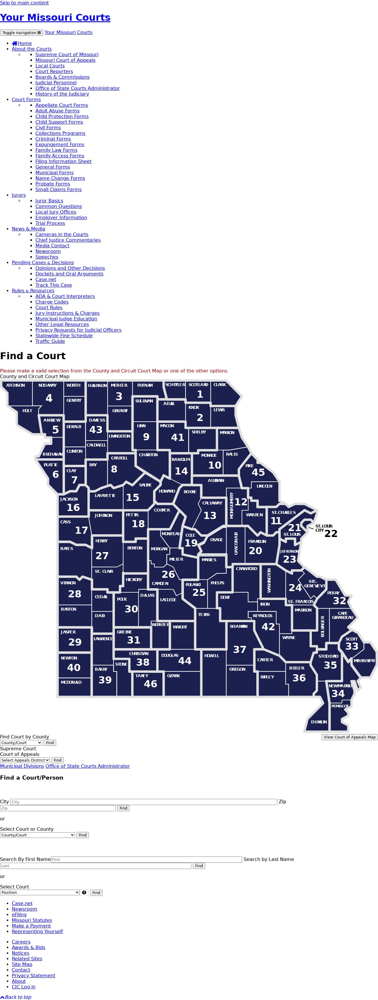 Howard County court calendar courthouse finder result