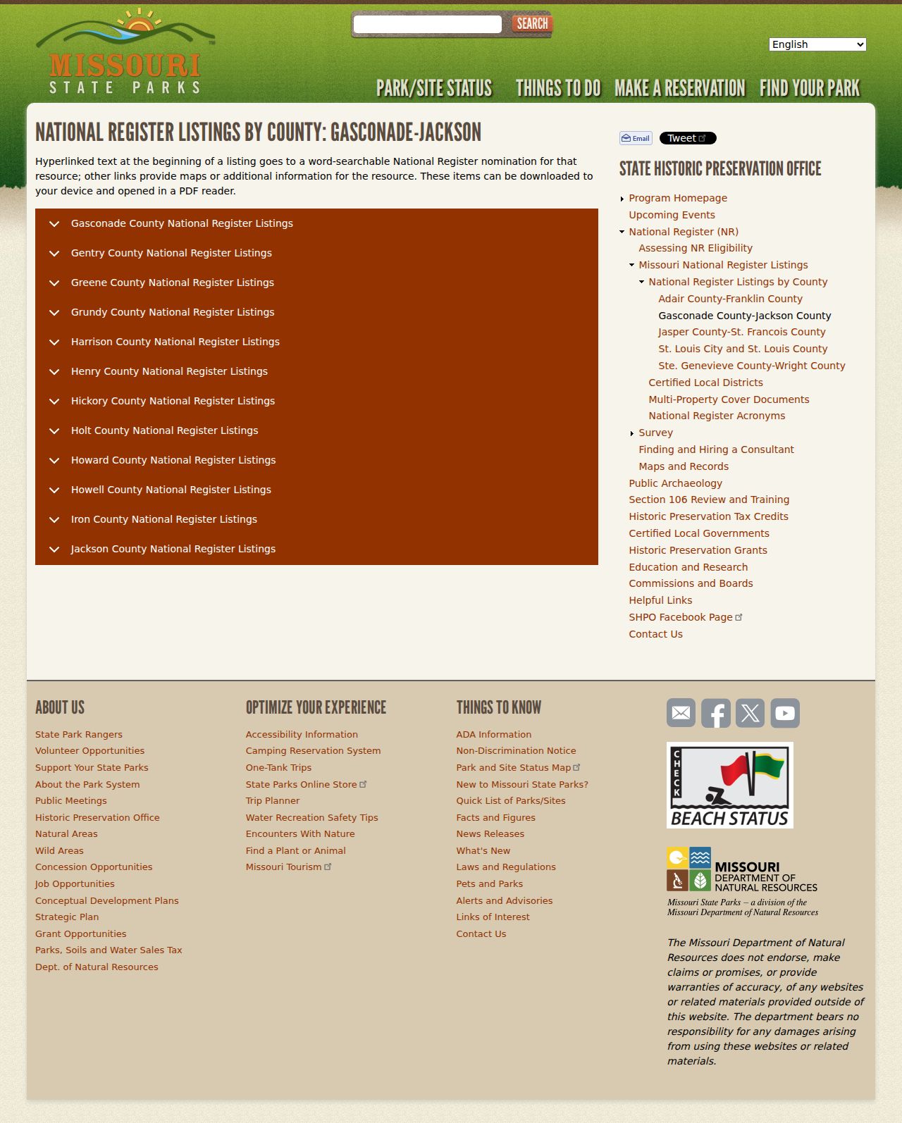 Glasgow court docket civic context from Missouri State Parks historic district listing
